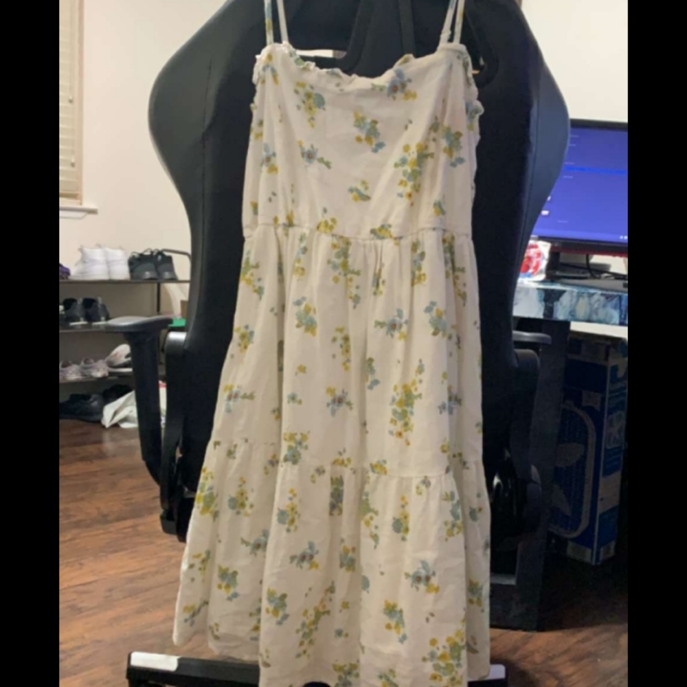 Women's Ditsy Floral Print Sleeveless Dress